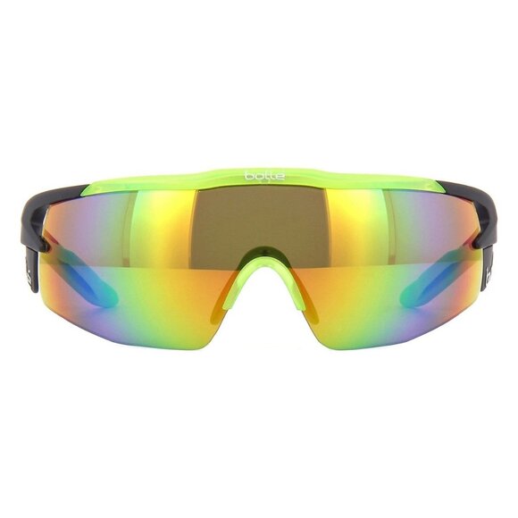 New BOLLE Black Semi Rimless Shield Aeromax 12267 Sunglasses Women - Picture 2 of 3